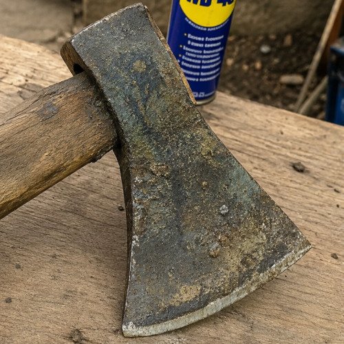 Брадва след обработка с WD-40